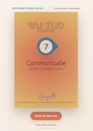 Digitale Game Wij-Tijd Relatiekaarten